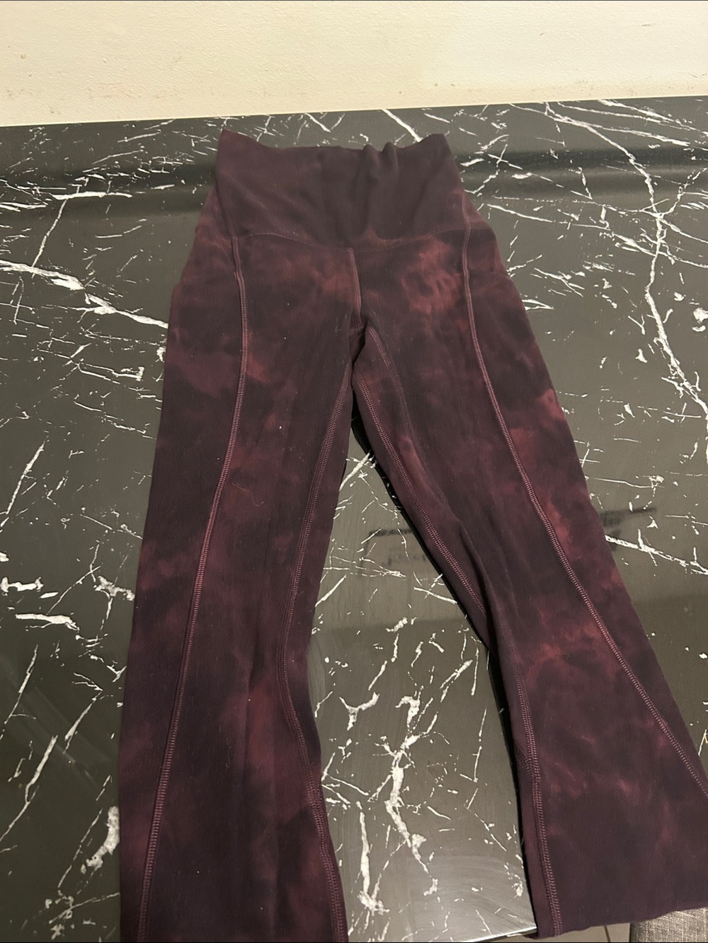 lululemon athletica Plum Tie-Dye Flare Leggings